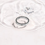 Square Crystal Flat Band Ring