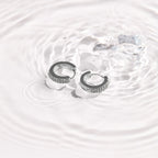 Pavé Crystal Huggie Hoop Earrings