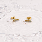 Crystal Bar Stud Earrings