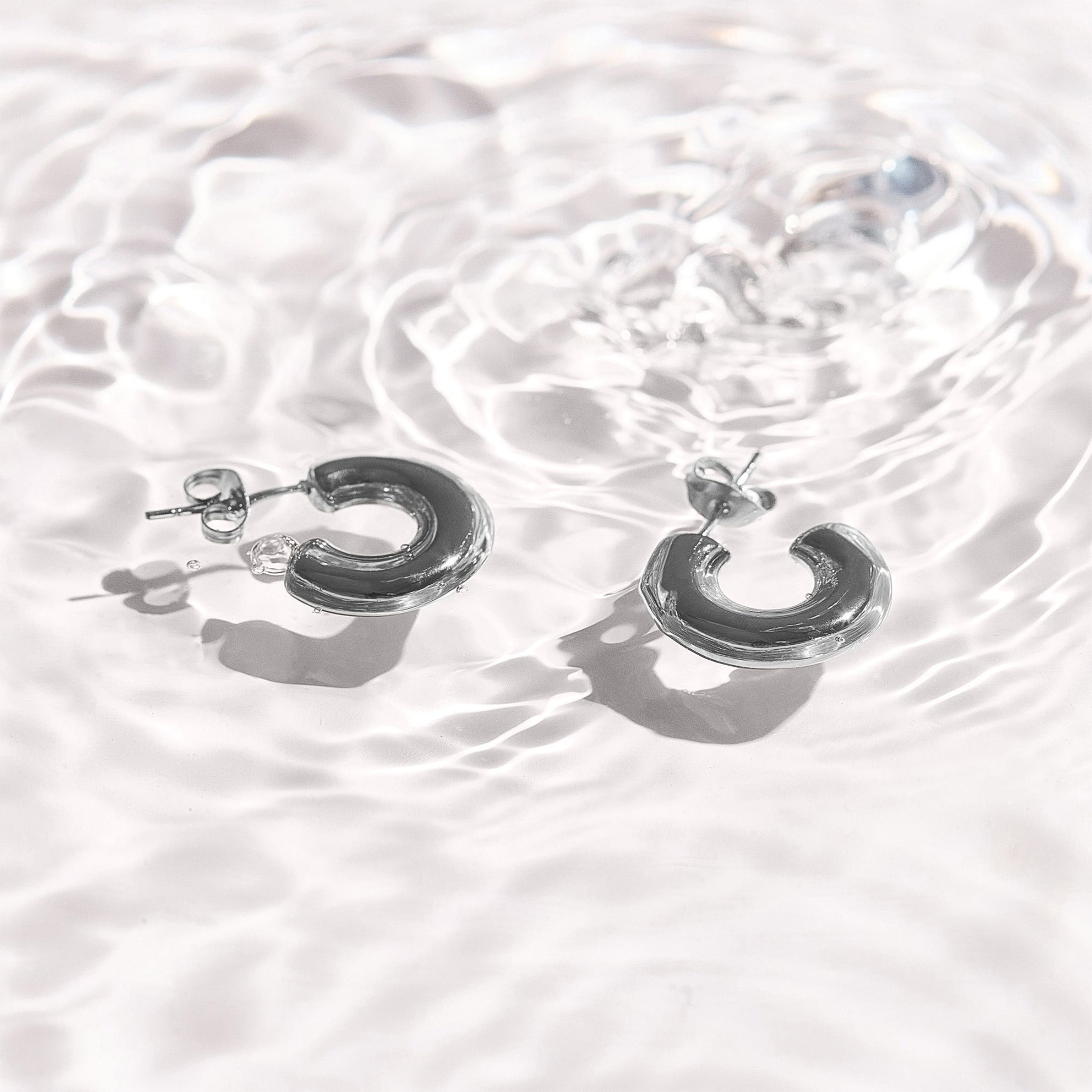 Chunky Curved Hoop Earrings