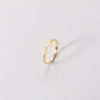 High End 18K Gold Plated Tungsten Stainless Steel Tangent Plane Dainty Rings for Women Finger Ring Non Tarnish