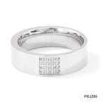 High-End Microencrusted Zircon Delicate Finger Ring Stainless Steel Rings