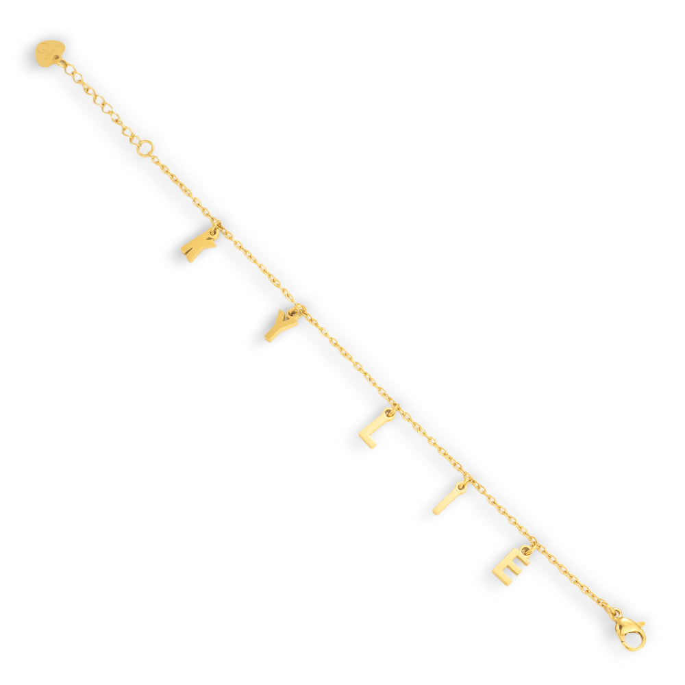 Custom/Personalized Letter Charm Bracelet