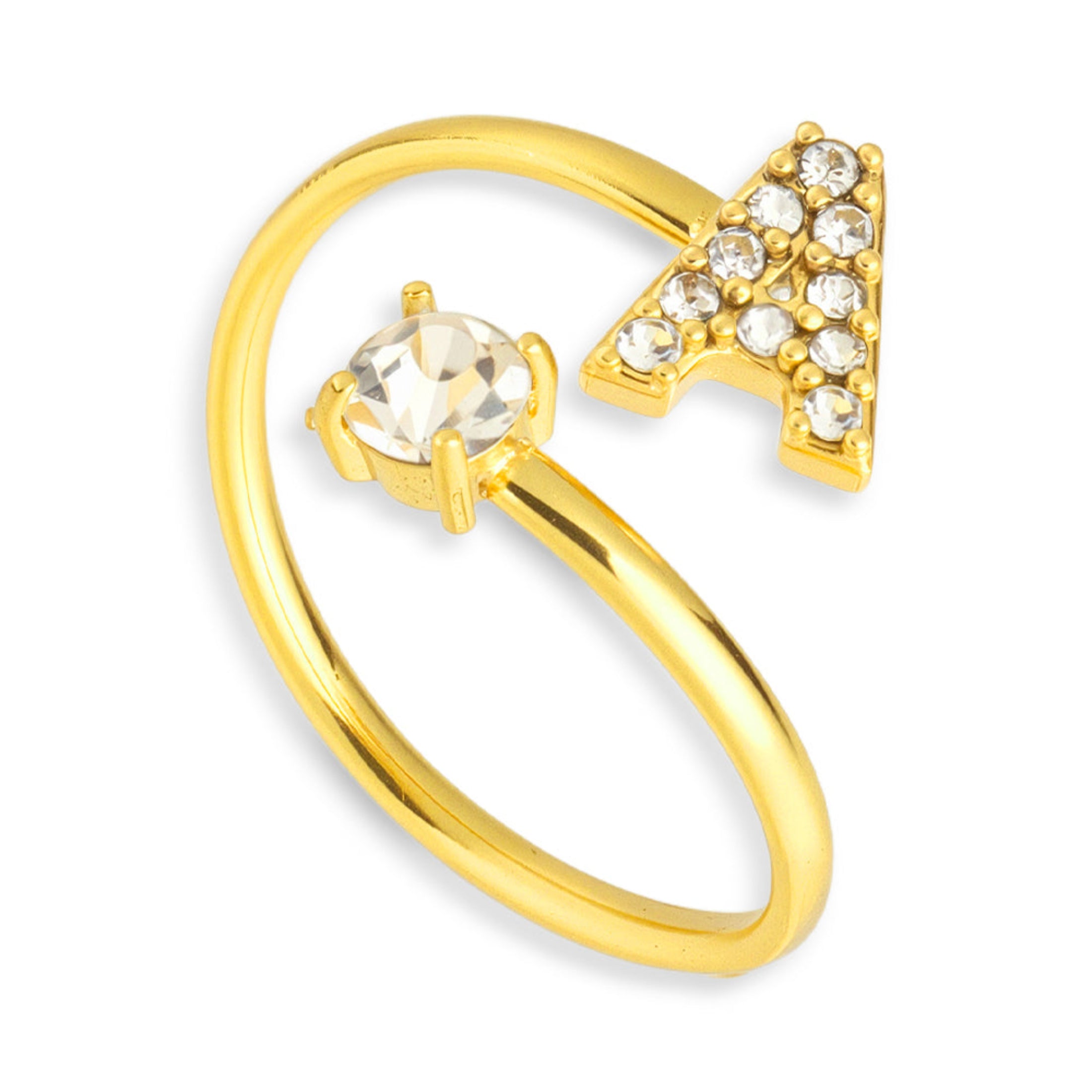 Sparkle Initial Wrap Ring