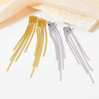Hot Sell Snake Bone Chain Tassel Earrings Women Jewelry Designer Stainless Steel 18K Gold Plated Fringe Earrings