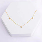 18K Pvd Gold Plated Water Drop Zirconia Dot Triangle Square Pendant Necklace Stainless Steel Tarnish Free Jewelry FJN0171N