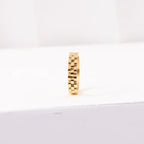 High End 18K Gold Plated Stainless Steel Watchband Rings Watch Strap Band Rings for Women